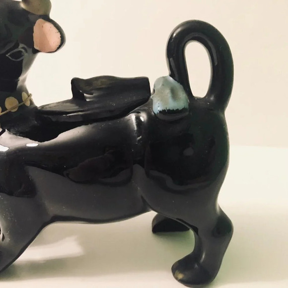 Vtg Redware Cow Sugar Bowl with Lid 5.5 Inch  Long Figurine - Picture 4 of 16